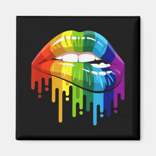 LGBT Rainbow Lip Gay Pride Magnet