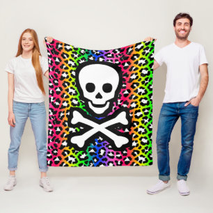 LGBT Rainbow Piratenflagge Pirate Skull Fleecedecke