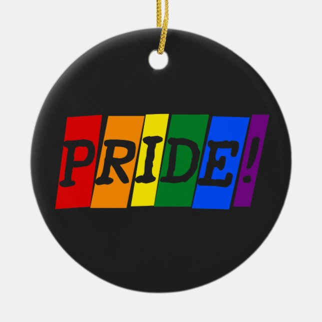 LGBT rainbow pride Ceramic Ornament (Vorne)