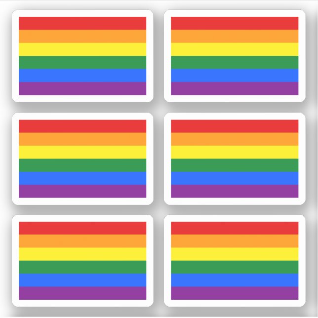 LGBT-Rainbow-Pride-Flagge Aufkleber (Vorderseite)