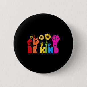 LGBT Rainbow Pride Monat ASL Handzeichen L Button