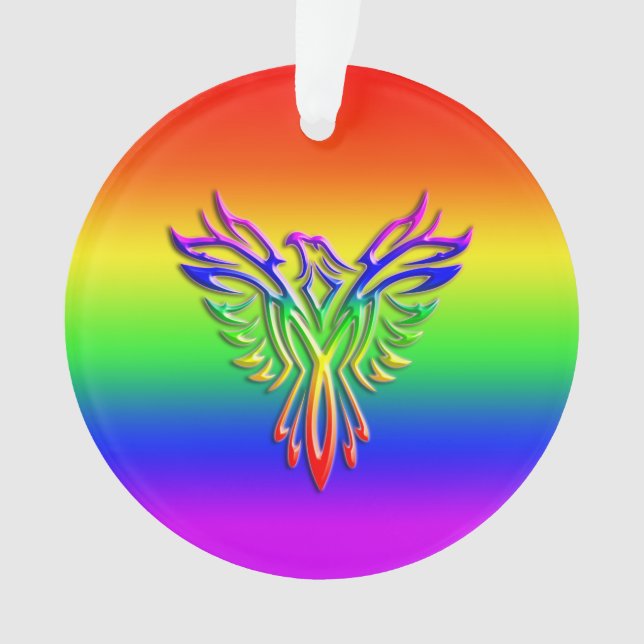 LGBT Rainbow Pride Phoenix Steigung, Prägung Ornament (Vorderseite)