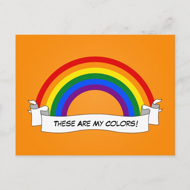 LGBT Rainbow pride Postcard Postkarte (Vorderseite)