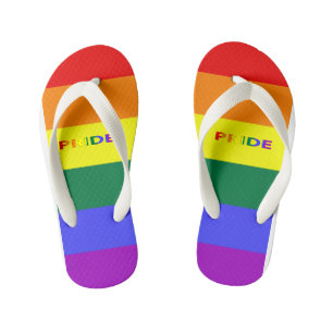 LGBT Rainbow Prilag Kids Flip Flops