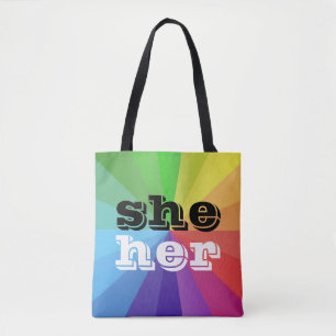 LGBT Rainbow Prilag Pronoun Sie/sie