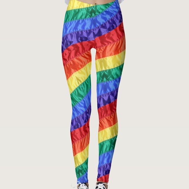 LGBT Rainbow-Regenbogen-Streifen Stolz modern chic Leggings (Von Creator hochgeladen)