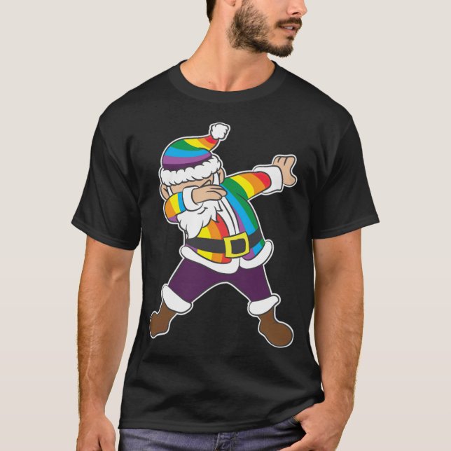 LGBT Rainbow Santa Gay LGBTQ Weihnachtsgeschenk We T-Shirt (Vorderseite)