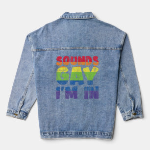 LGBT Rainbow Sounds Gay I bin in Bisexual Transgen Jeansjacke