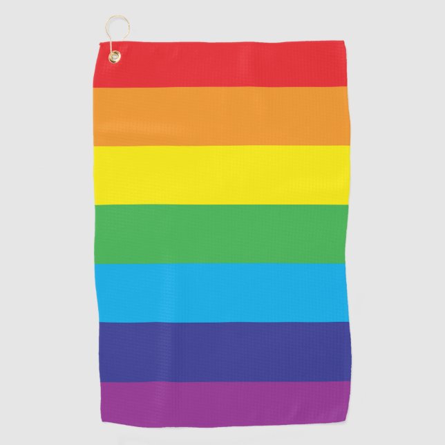 Lgbt Rainbow Stripes Lgbt Golfhandtuch (Vorderseite)