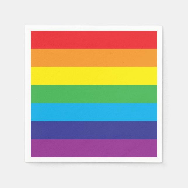 Lgbt Rainbow Stripes Lgbt Serviette (Vorderseite)