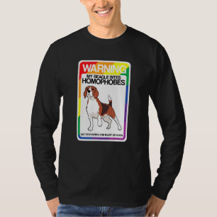 Lgbt Rainbow Warner Beagle Bites Homophobes T-Shirt