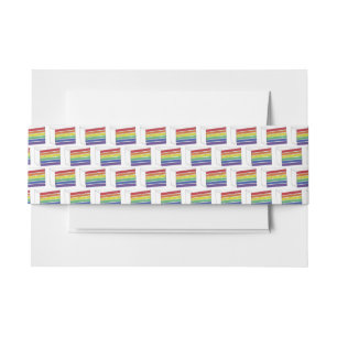 LGBT Rainbow Wedelschicht Cake Slice Gay Pride Einladungsbanderole