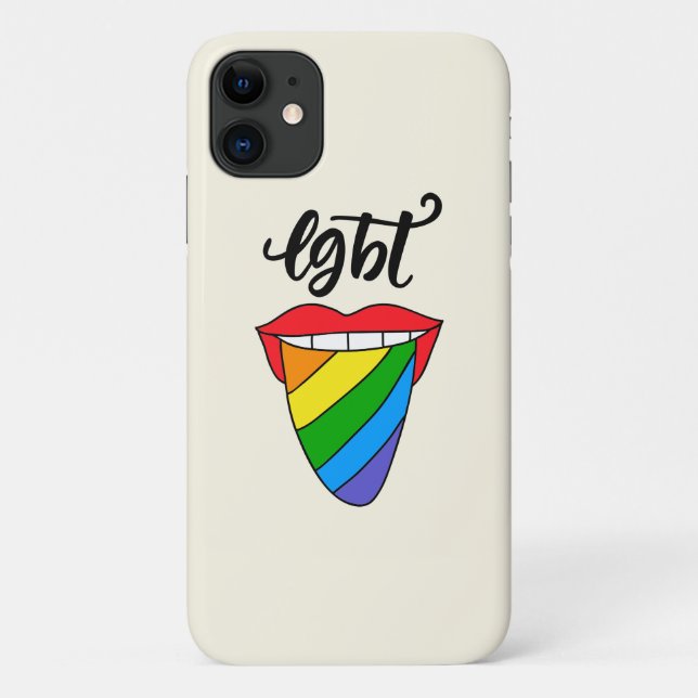 LGBT-Rainbow-Zunge Case-Mate iPhone Hülle (Rückseite)