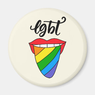 LGBT-Rainbow-Zunge Magnet