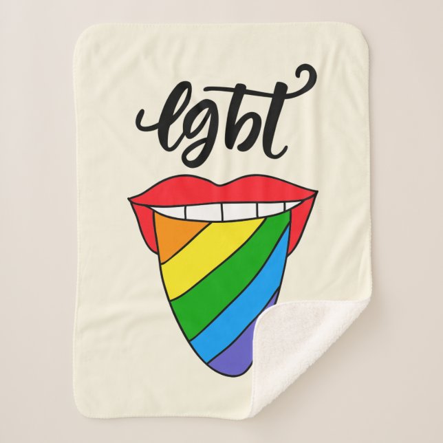 LGBT-Rainbow-Zunge Sherpadecke (Vorderseite)