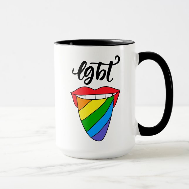 LGBT-Rainbow-Zunge Tasse (Rechts)