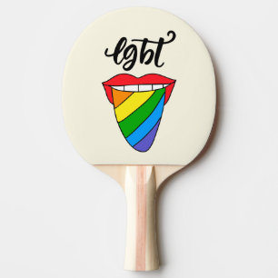 LGBT-Rainbow-Zunge Tischtennis Schläger