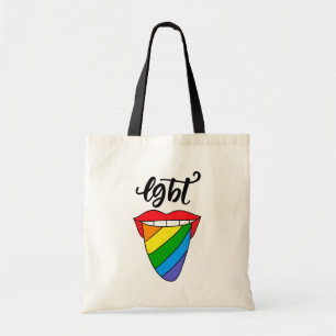 LGBT-Rainbow-Zunge Tragetasche