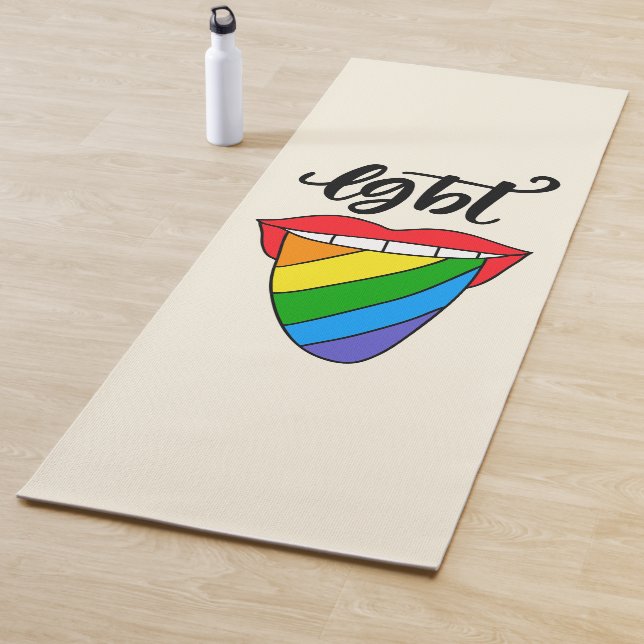 LGBT-Rainbow-Zunge Yogamatte (Beispiel)