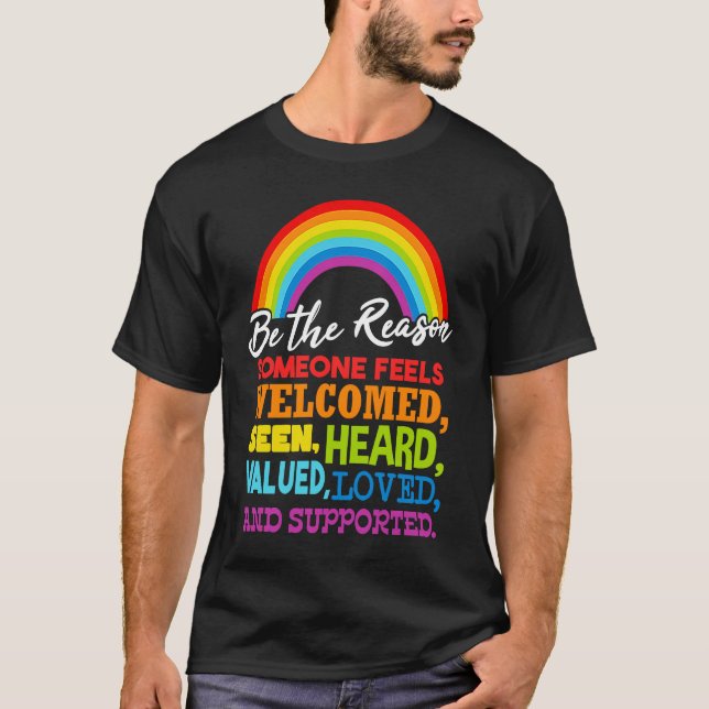 LGBT Rainow Flag T-Shirt (Vorderseite)