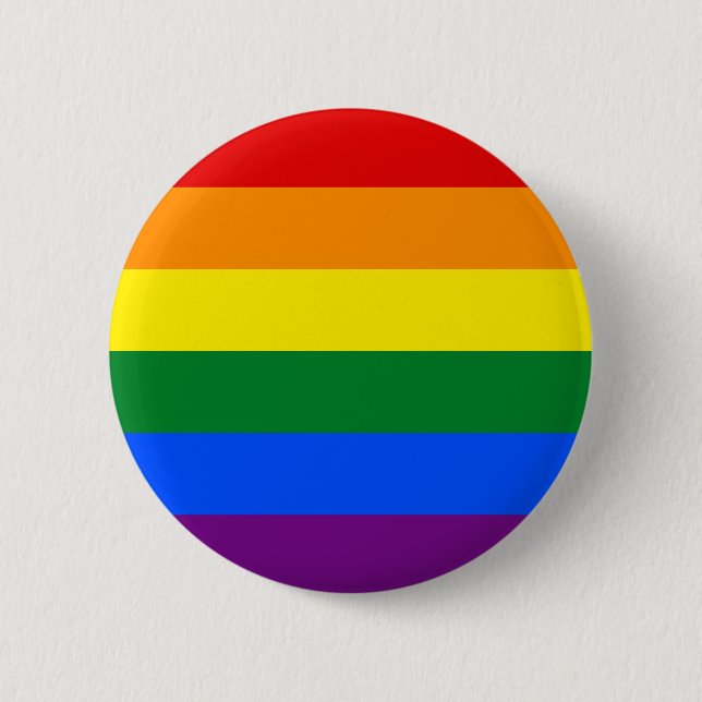 LGBT Regenbogen-Flagge Button (Vorderseite)