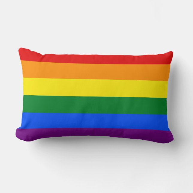 LGBT Regenbogen-Flagge Lendenkissen (Vorderseite)