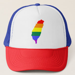 LGBT Regenbogen-Gay Pride-Flagge von Taiwan Truckerkappe