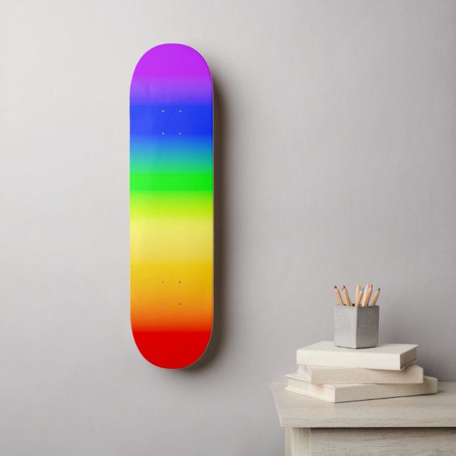 LGBT-Regenbogen-Pride Ombre Gradient Stripes Skateboard (Wandkunst)