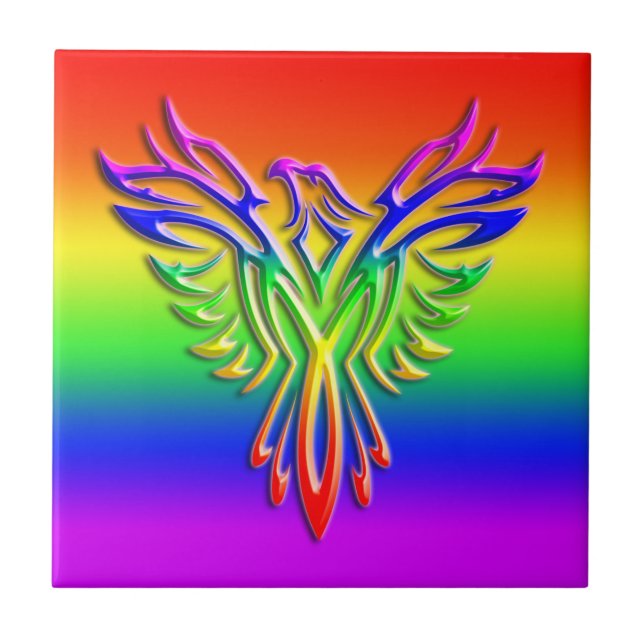LGBT-Regenbogen-Pride Phoenix-Anstieg, Prägung Fliese (Vorderseite)