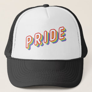 LGBT-Regenbogen-Schriftzug-Pride-Trucker-Mütze Truckerkappe