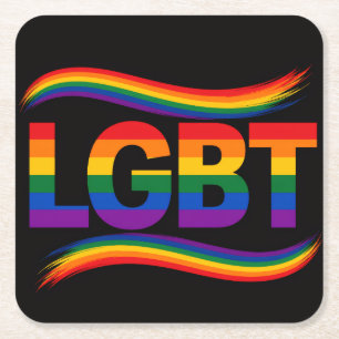 LGBT Regenbogen-Stolz Rechteckiger Pappuntersetzer