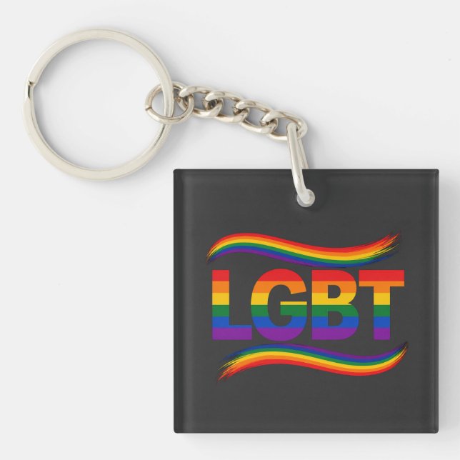 LGBT Regenbogen-Stolz Schlüsselanhänger (Vorderseite)