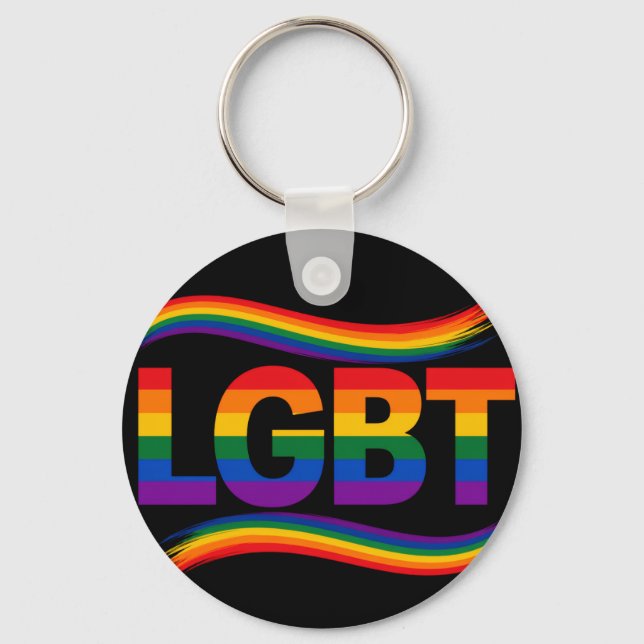 LGBT Regenbogen-Stolz Schlüsselanhänger (Vorderseite)