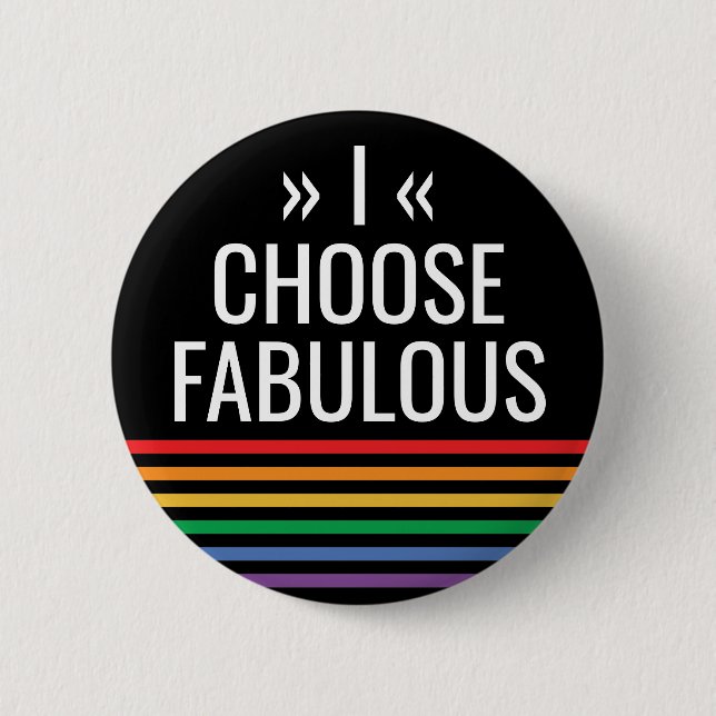 LGBT-Regenbogen-Streifen Schwarzer Gay Pride Button (Vorderseite)