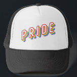 LGBT-Regenbogenbriefe Pride Trucker Hat Truckerkappe<br><div class="desc">Der Juni ist vielleicht Pride Month, aber es gibt keinen Grund, nicht zu feiern Stolz und die Rechte von allen Tag des Jahres mit diesen Retro-Stil Hüten und helfen, die wunderbare Botschaft der Gleichheit zu verbreiten. Fügen Sie diesem Design Ihre benutzerdefinierte Formulierung hinzu, indem Sie die "Diese Vorlage bearbeiten"-Felder auf...</div>