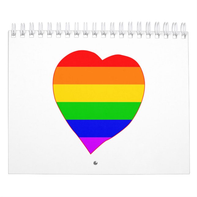 LGBT-Regenbogenfarben Herz Kalender (Titelbild)