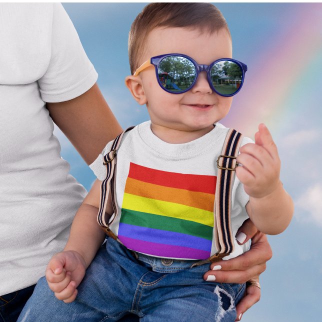 LGBT-Regenbogenflagge Baby T-shirt (LGBT Pride Rainbow Flag Baby T-Shirt)