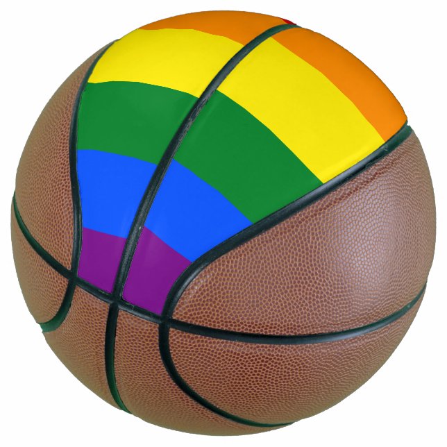 LGBT-Regenbogenflagge Basketball (angewinkelt)