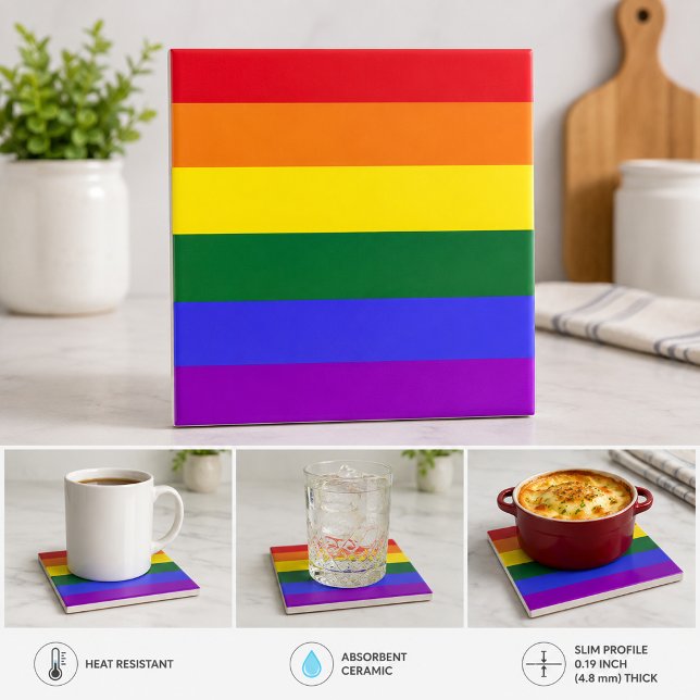 LGBT-Regenbogenflagge Fliese (LGBT Pride Rainbow Flag Tile)