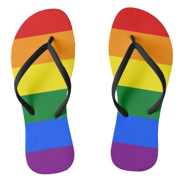 LGBT-Regenbogenflagge Flip Flops (Fußbett)