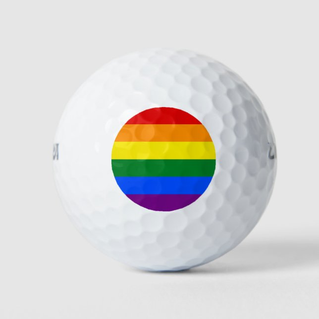 LGBT-Regenbogenflagge Golfball (Vorderseite)