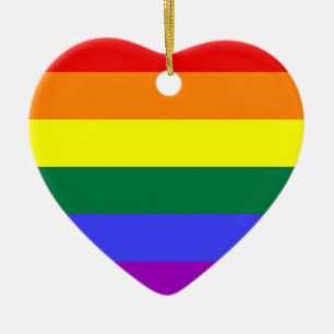 LGBT-Regenbogenflagge Keramik Ornament