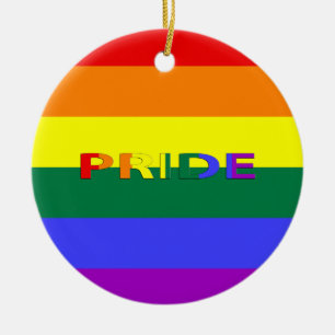 LGBT-Regenbogenflagge Keramik Ornament