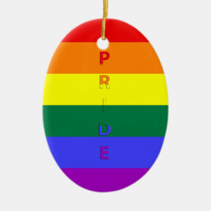 LGBT-Regenbogenflagge Keramik Ornament