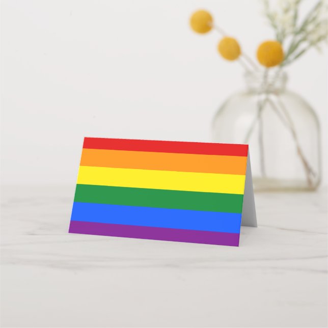 LGBT-Regenbogenflagge Platzkarte (Vorderseite)
