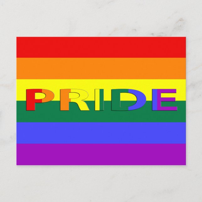 LGBT-Regenbogenflagge Postkarte (Vorderseite)