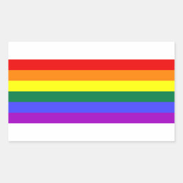 LGBT-Regenbogenflagge Rechteckiger Aufkleber
