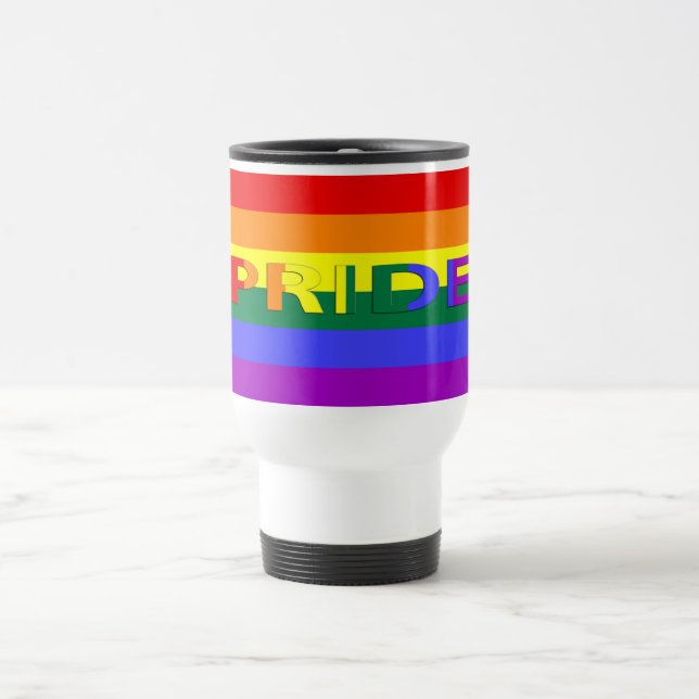 LGBT-Regenbogenflagge Reisebecher (Mittel)
