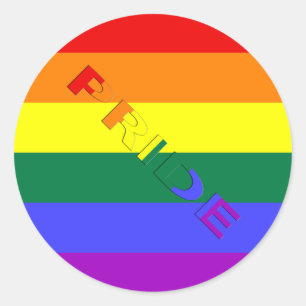 LGBT-Regenbogenflagge Runder Aufkleber