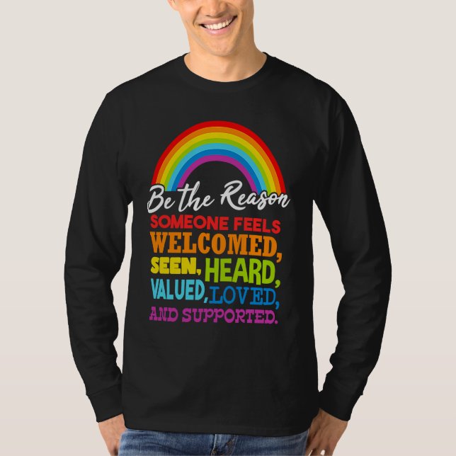 LGBT-Regenbogenflagge T-Shirt (Vorderseite)